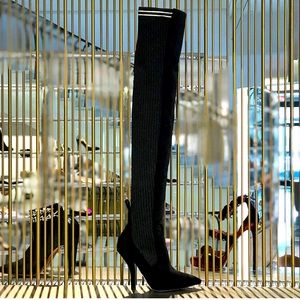 Fendi Velvet Over the Knee boots